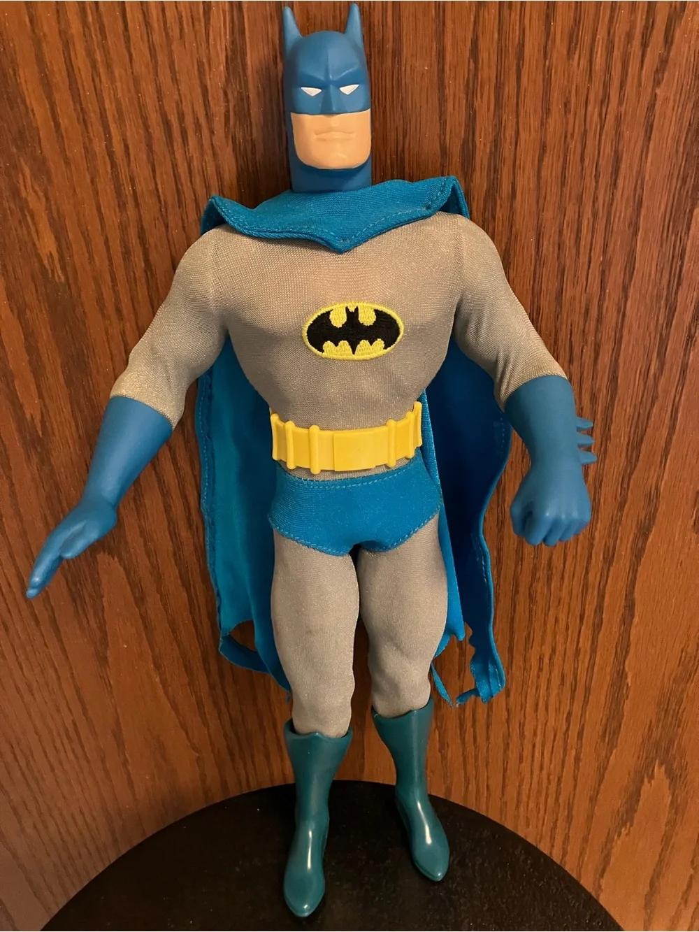 Posable Batman Figure Doll 12” Vintage 90s Toy - Blue Suit DC Comics Embroidered